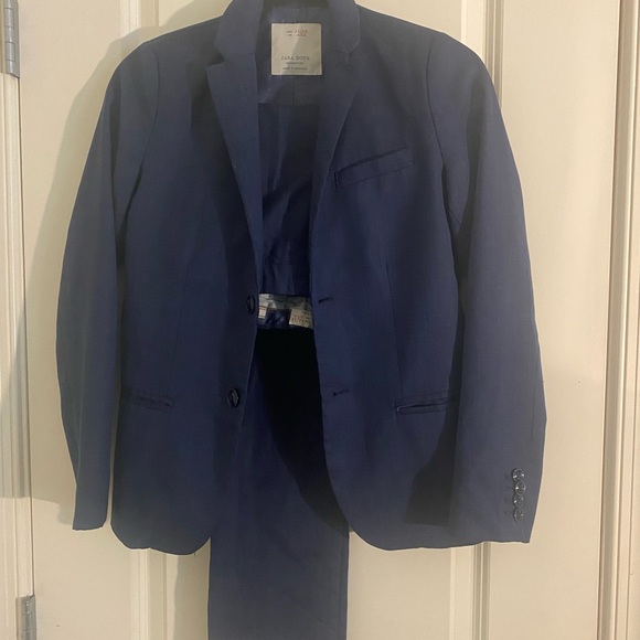 ZARA BOYS TAILORED FIT SUIT SET  SIZE 11/12 NAVY BLUE - Picture 1 of 11